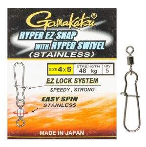 Застежки с вертлюгом Gamakatsu Hyper EZ Snap Swivel фотография
