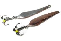 Блесна отвесная Изюмская Малек с тройником 30мм 2.5г Медь фотография