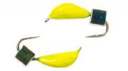 Мормишка Grifon Банан 2.5 мм жовтий Кубик хамелеон Фотографія