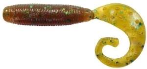 Силікон Reins Fat G-Tail Grub 2" 565 Motor Oil Green Flake 20шт Фотографія