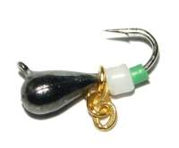 Мормышка Riga капля с цепочкой 2.5мм черная 116025с фотография