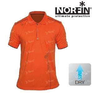 Футболка Norfin Polo Orange Фотографія