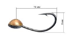 Летняя мормышка Yagan на Карпа №15 Медь фотография