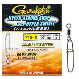 Застежки с вертлюгом Gamakatsu Hyper Strong Snap Swivel фотография