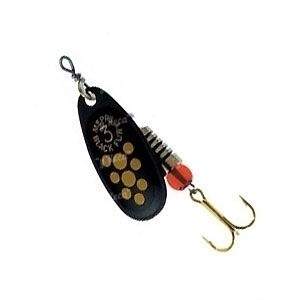 Блесна Mepps Black Fury 0 черный леп/желт точки фотография