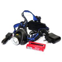 Фонарь налобный WD296 на аккумуляторах фотография №1