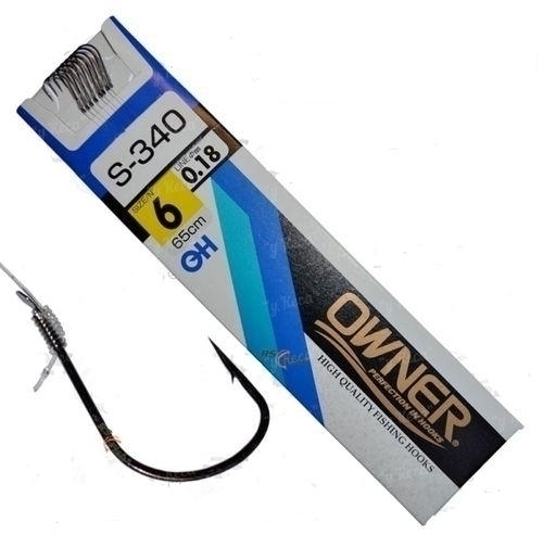 Гачки Owner S-340 з повідцем Фотографія №1
