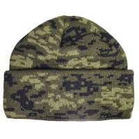 Шапка вязаная РЛ на флисе пиксель-хаки р.54-56 фотография №1