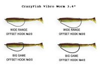 Силікон плаваючий Crazy Fish Vibro Worm 3.4" Фотографія №1