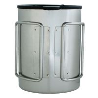 Термокружка Tramp з поїлкою та складаними ручками 400мл UTRC-137-metal Фотографія №1