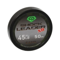 Шок-лидер Carp Pro Diamond Shock Leader Х8 Camo 50m 45lb - фото