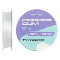 Фідерна гума Brain F-Gum 0.8мм 6кг 10м прозора - фото