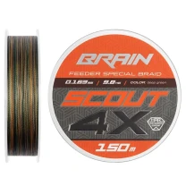 Шнур фидерный Brain Scout 4X 150m Camo 0.163mm (2026) фото