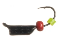 Мормышка ПМ Столбик 1.5mm 0.29g Черный с красным бисером - фото