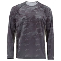 Блуза Simms Challenger Solar Tech Jersey LS Hex Flo Camo Carbon S - фото