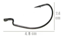 Крючки офсетные Crazy Fish Big Game Offset Hook №3/0 фото