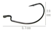 Крючки офсетные Crazy Fish Big Game Offset Hook №5/0 фото