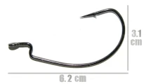 Крючки офсетные Crazy Fish Big Game Offset Hook №6/0 фото