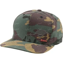 Кепка Simms Cotton Twill Snapback Hat Woodland Camo фото