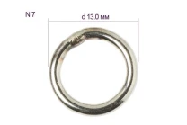 Кольца заводные Gamakatsu Hyper Solid Ring №7 331кг 6шт фото