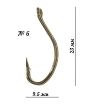 Крючки Fudo Carp BN 2401 №6 фото