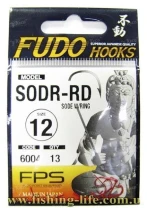 Крючки Fudo Sode W/Ring 6004 RD (красные) №12  - фото