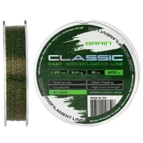 Леска Brain Classic Carp Line 3D camo 0.25mm 300m фото