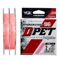 Леска YGK Ambercord SG D-PET Polyester 200m #0.5 2.7lb Pink фото