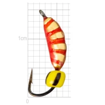 Мормышка вольфрамовая SF Srimp 0.6g Gold-Red шар Оса Owner №12 фото
