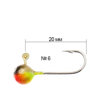 Мормышка летняя Golden Fish Шар 1.5г №6 SYR - фото