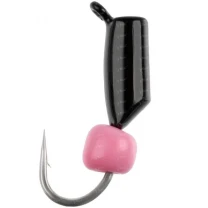 Мормышка Viking Fishing гвоздик 2.5mm 0.62g черный бусина розовая фото