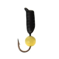 Мормышка вольфрамовая Flagman Столбик 2.4mm 0.48g Шарик кошачий глаз желтый фото