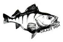 Наклейка Crazy Fish Rech Hunter 100*62мм черная на прозрачном фото