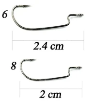 Offset Decoy Mini Hook MG-1 №8 10шт - фото