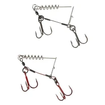 Оснастка Savage Gear Carbon49 Corkscrew Stinger 2x №2/0 31кг 2шт - фото