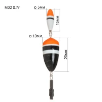 Поплавець зимовий Fishing ROI M02 0.7g фото