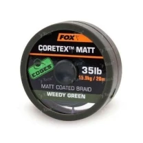 Поводковый материал FOX Coretex Matt coated Braid Green 20m 35lb CAC432 - фото