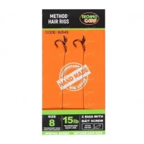 Поводок Технокарп Method Hair Rigs 15lb Bait Screw фото