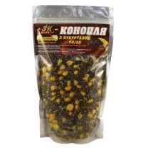 Коноплі 3KBaits розпарена 400г з кукурудзою 70/30 фото