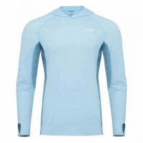 Реглан Favorite Hooded Jersey Basic sun protect light blue фото
