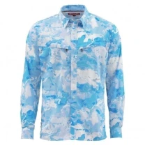 Рубашка Simms Intruder BiComp LS Shirt Cloud Camo Blue 804XC-03-XL - фото
