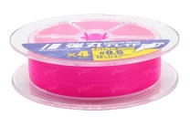 Шнур Major Craft Dangan Braid x4 #0.8 Pink 150м - фото