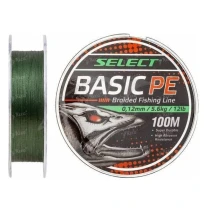 Шнур Select Basic PE 100м 0.16мм темно зеленый 18lb/8.3кг - фото