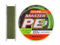 Шнур Select Master 100м 0.12 темно зеленый  фото