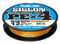 Шнур Sunline Siglon PE x4 20lb оранжевый 150m фото