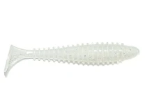 Силикон Angry Baits Fatik 2.8" White Silver Electric Glitter UV 5шт фото
