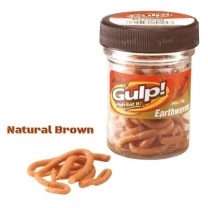 Силикон Berkley Gulp Earthworm GEW-BR Червь коричневый 10см фото