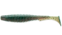 Силикон Fishup U-Shad 3.0" 017-Motor Oil Pepper 9шт - фото