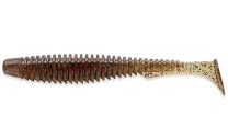 Силикон Fishup U-Shad 3.0" 045-Green Pumpkin-Red Black 9шт - фото
