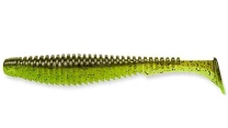 Силикон Fishup U-Shad 3.0" 204-Green Pumpkin-Chartreuse 9шт - фото